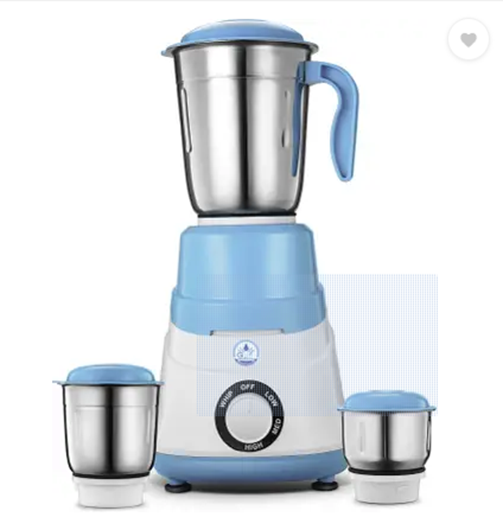 Picture of Grand plus Sky Blue 550 W Mixer Grinder  (Neo  3 Jars  White, Sky Blue)