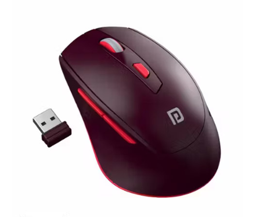 Picture of Portronics Toad 32 2.4GHz Wireless Optical Mouse with 6 Button Design, Noiseless Clicks, Adjustable DPI Upto 1600(Red)